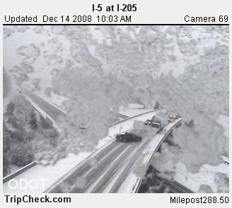 Wreck in snowy Portland 12/14/08