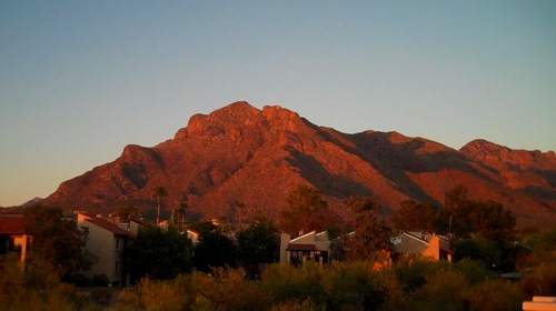 RedPuschPeak Pusch Peak Turns Red at Sunset