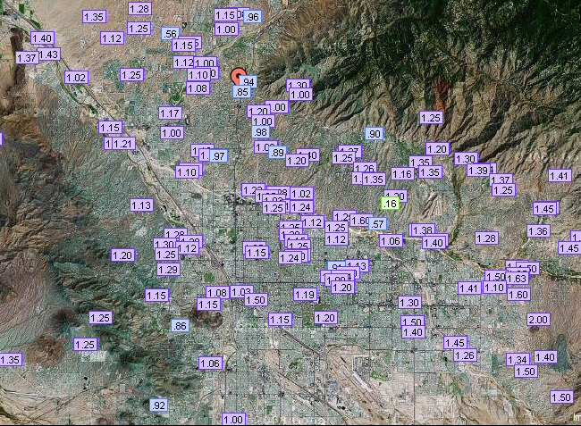 01/21/10 Tucson Rain Totals 01/21/10 Tucson Rain Totals