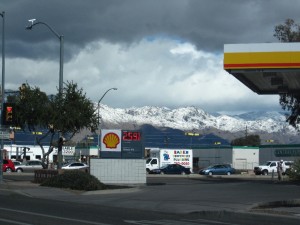 Snow from central Tucson Snow from central Tucson